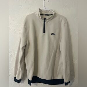 Patagonia Cream and Navy Half-Zip Sweater